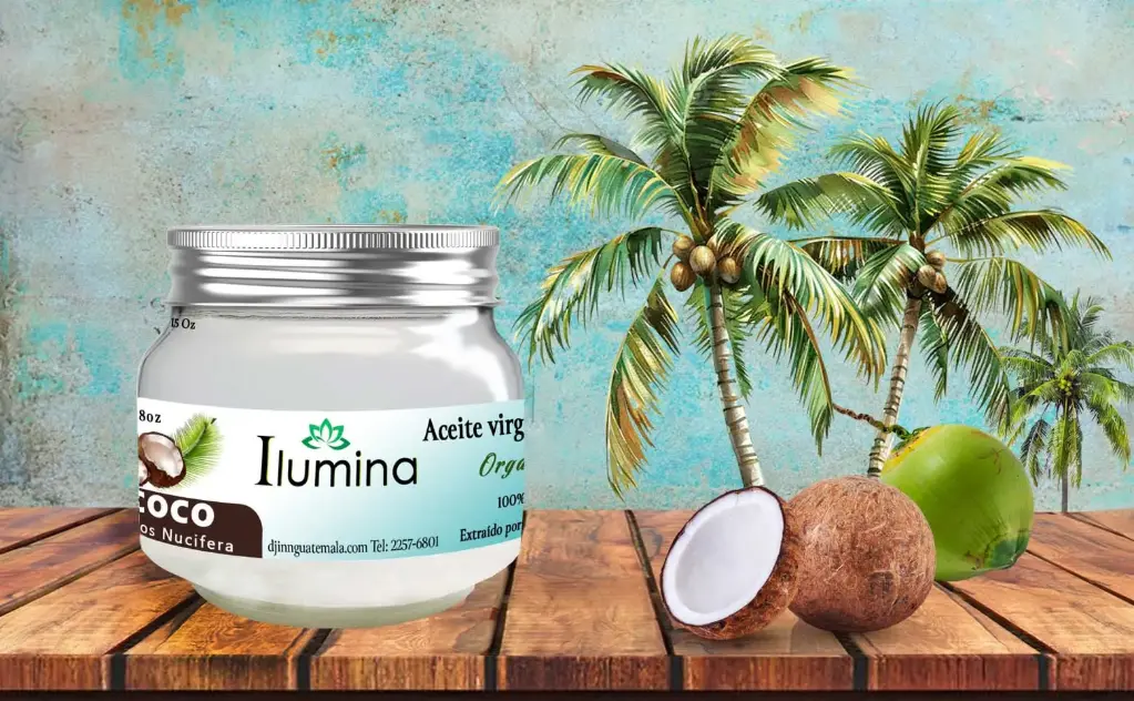 Aceite de coco orgánico 8 Oz 240 ml