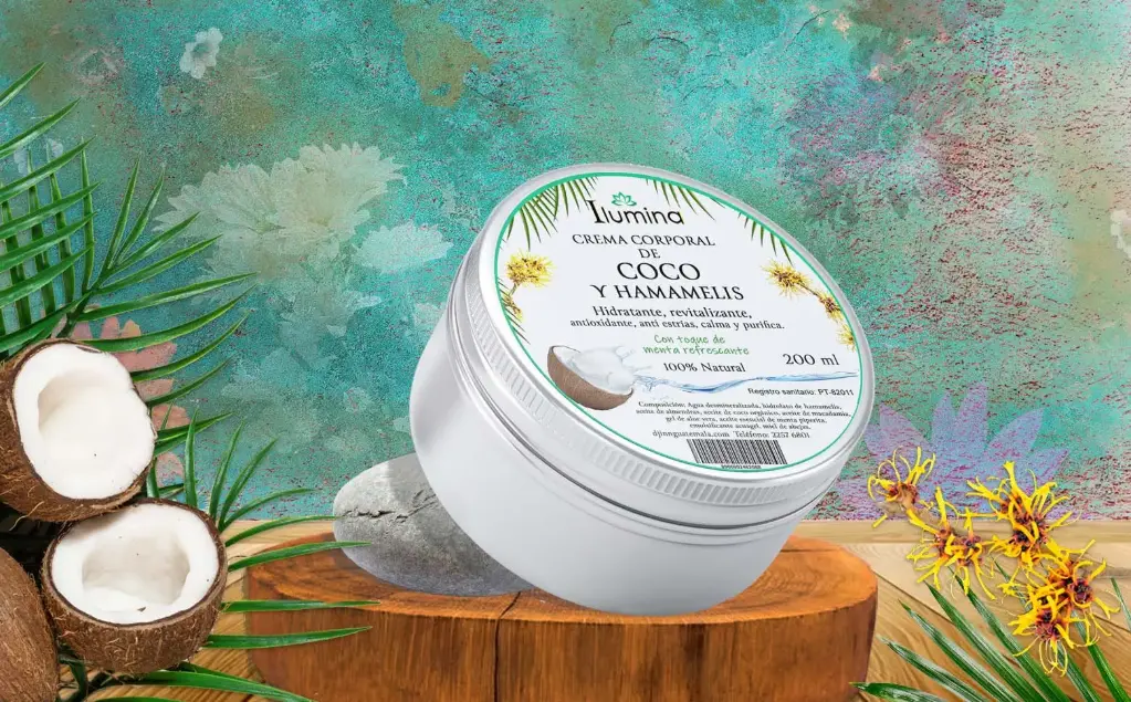 Crema de coco y hamamelis 200 gramos