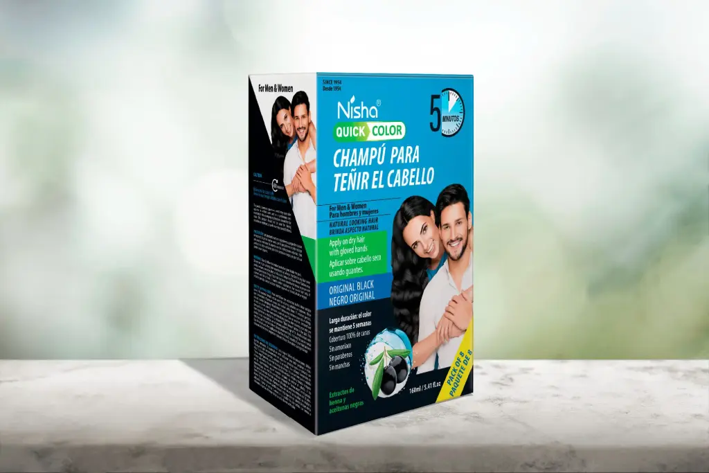 Champu para teñir Nisha Negro 8 sobres