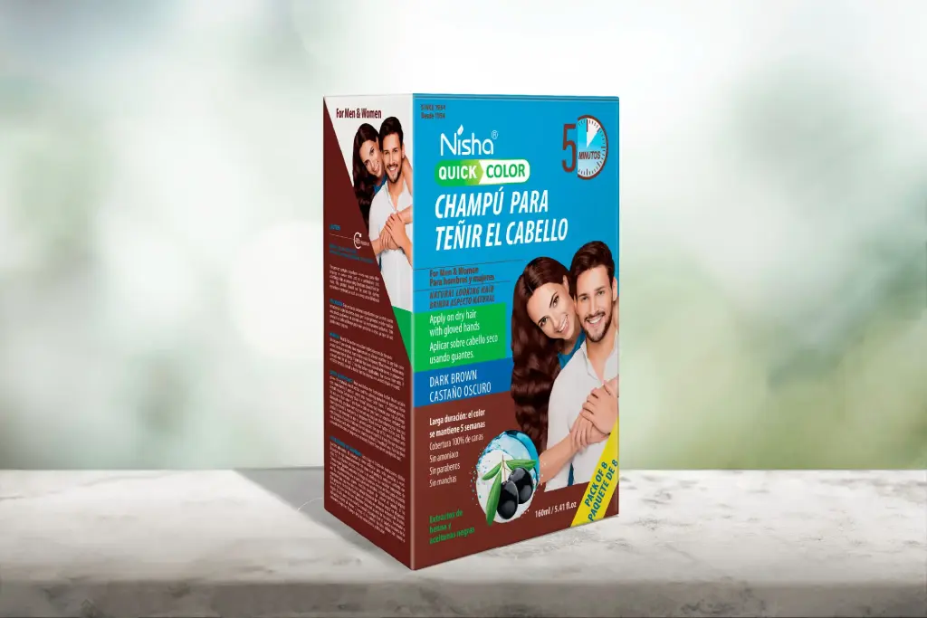 Champu para teñir Nisha Castaño oscuro 8 sobres