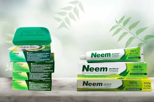 Combo de 5 Jabón Margo y 2 Pasta Neem Active